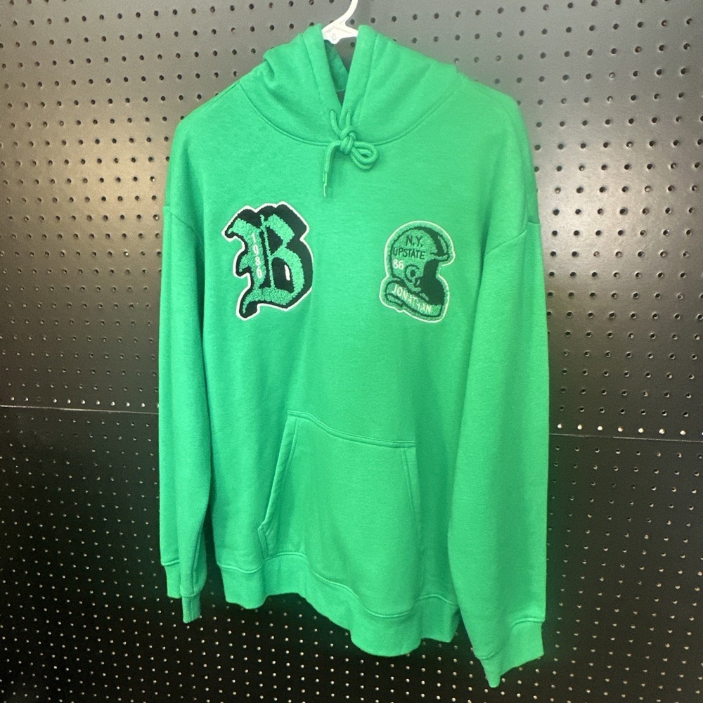 H&M New York Upstate Hoodie Men Small Green US Football League Champs 76'-79'